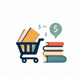 Icon representing online book sales.